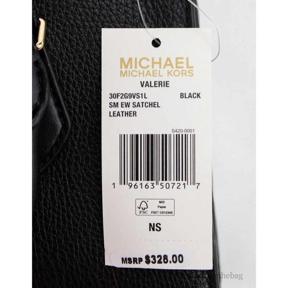 NEW Michael Kors Valerie Small East West Satchel Black Leather Crossbody Bag - Picture 6 of 12